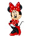 Disney plaatjes Mickey en minnie mouse Minnie In Stippeljur Met Strik