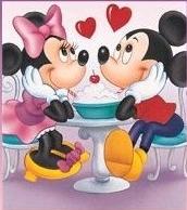 Disney plaatjes Mickey en minnie mouse 