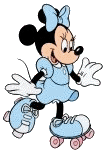 Disney plaatjes Mickey en minnie mouse Minnie Mouse Rolschaatsen