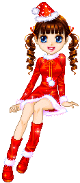 Dollz plaatjes Dollz kerst Meisje Rood Gekleed Dollz Kerst