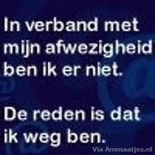 Humor Facebook plaatjes Afwezig