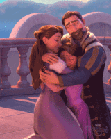 Films en series Films Rapunzel Rapunzel Aan Het Knuffelen Met Haar Ouders