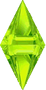 Games De sims Sims Logo Draaiend Groen Diamant