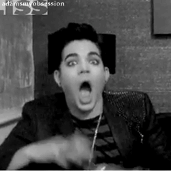 Adam Lambert GIF. Artiesten Gifs Adam lambert Geschokt 
