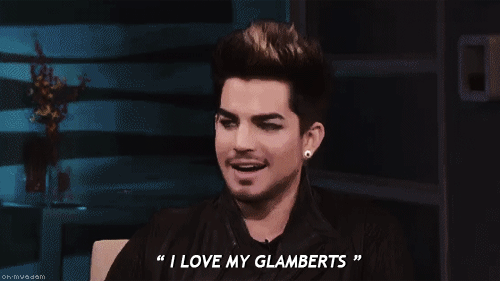 Artiesten Kus Gifs Adam lambert Europa glam natie tour 