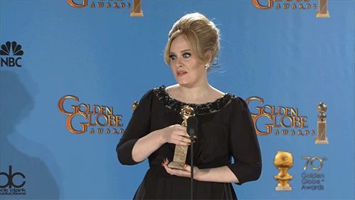 Artiesten Skyfall adele Gifs Golden Globes 