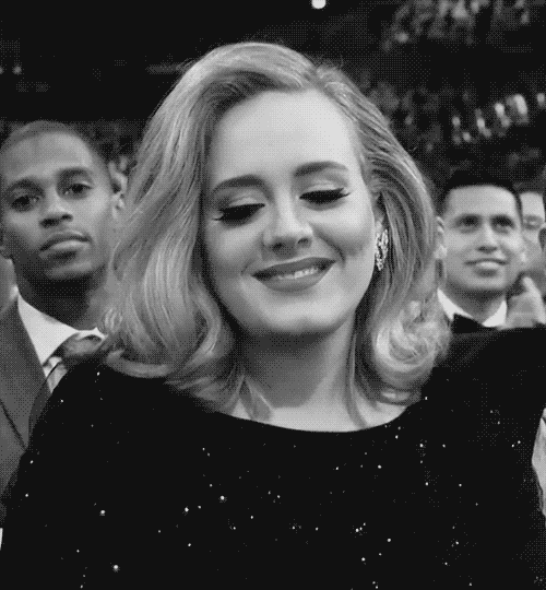 Dansen Artiesten adele Gifs zwart en wit singingd 