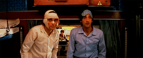 Gifs Filmsterren Adrien brody q Owen Wilson Wes Anderson Beperkte Darjeeling 