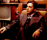 Al Pacino GIF. Films en series The godfather Gifs Filmsterren Al pacino Gif: de peetvader 