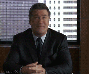Alec Baldwin GIF. Gifs Filmsterren Alec baldwin Glimlachen Werkend 30 rock 