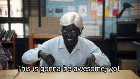 Gifs Filmsterren Alison brie Gillian Jacobs Danny Pudi Questlove 