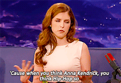 Anna Kendrick GIF. Tv Gifs Filmsterren Anna kendrick Lip sync battle Flanneltits 
