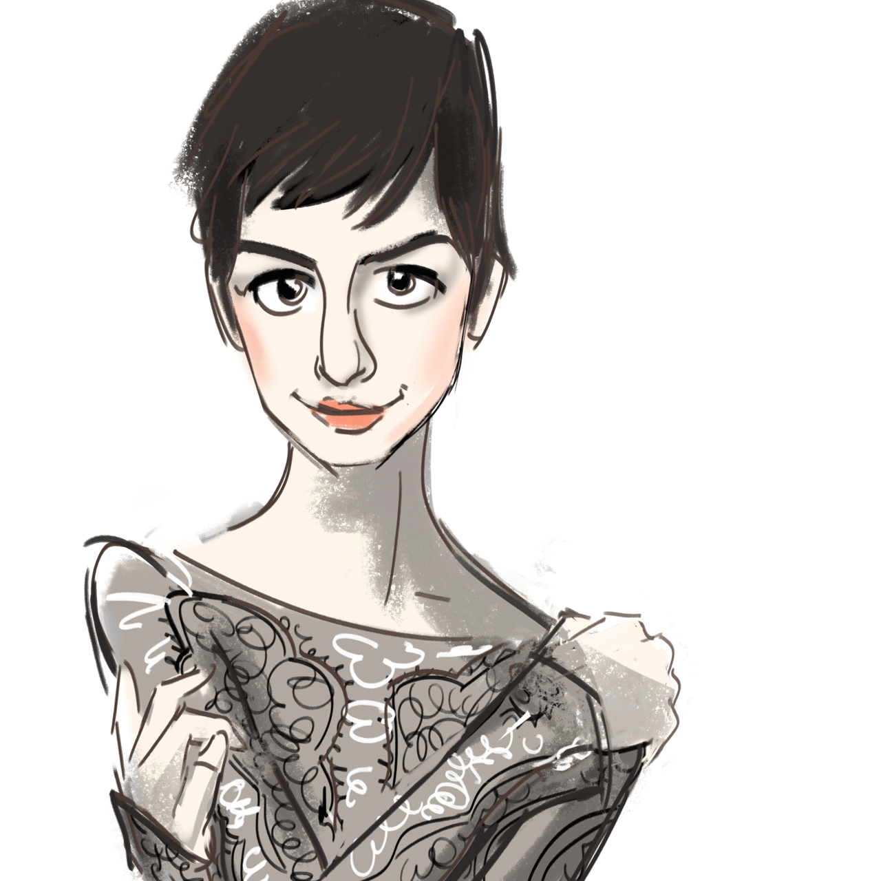 Film Gifs Filmsterren Anne hathaway alleen zwart en wit eenzaam 