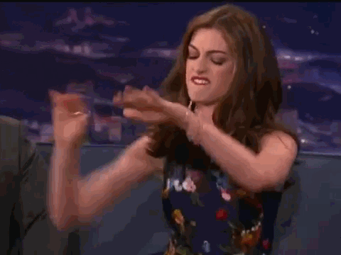Tv Gifs Filmsterren Anne hathaway reacties stuiteren smakken dat ass smack dat 