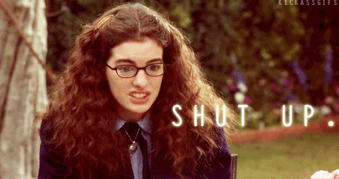 Gifs Filmsterren Anne hathaway hou je mond 