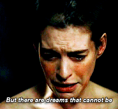 Anne Hathaway GIF. Gifs Filmsterren Anne hathaway Les mis Droomde een droom 