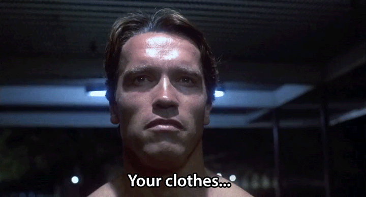 Kleren Gifs Filmsterren Arnold schwarzenegger ernstig the terminator Geef ze 