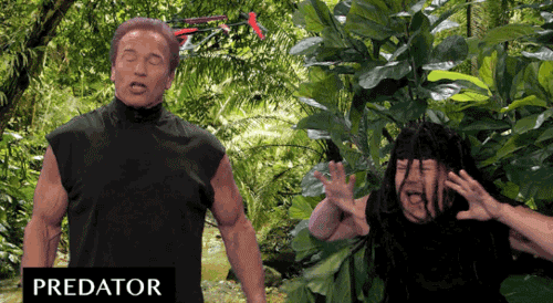 Terminator Gifs Filmsterren Arnold schwarzenegger glimlach onhandig 