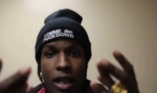 Artiesten Gifs ASAP rocky zwart en wit asap 