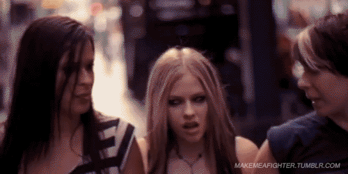Artiesten Avril lavigne Gifs zwart en wit 