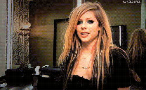 Artiesten Avril lavigne Gifs zwart en wit 