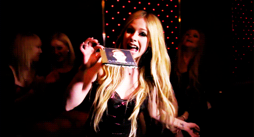 Artiesten Avril lavigne Zanger Gifs zwart en wit avril lavigne 