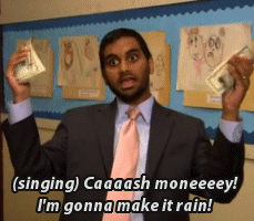 Aziz Ansari GIF. Grappig Gifs Filmsterren Aziz ansari Swag Branie 