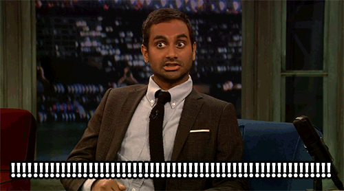 Televisie Tv Gifs Filmsterren Aziz ansari opgewonden opwindend 
