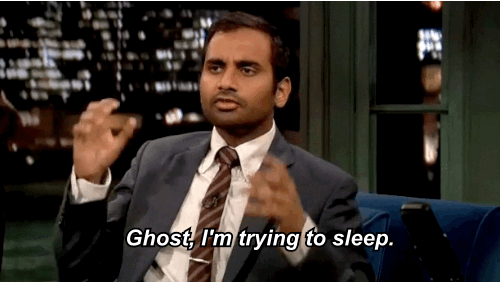 Gifs Filmsterren Aziz ansari komedie geen vreemd spook talkshow akward 