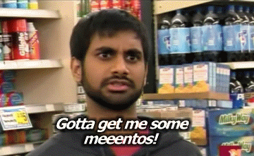 Gifs Filmsterren Aziz ansari mentos human giant 