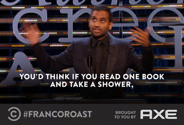 Gifs Filmsterren Aziz ansari franco roast roast van James Franco 