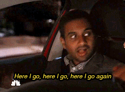 Aziz Ansari GIF. Gifs Filmsterren Aziz ansari Glad Sean combs 