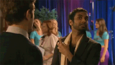 Tom Gifs Filmsterren Aziz ansari parken en rec swag Keulen 