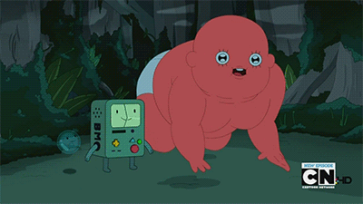 Vallen Baby Rick Gifs cartoons en comics avontuur tijd Cartoon Network BMO zeepbel moed 