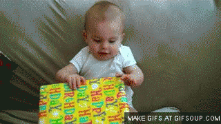 Bang Baby Memes Gifs geschokt verwonderd gelukkig glimlachen 
