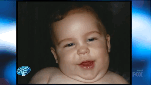 Baby Gifs glimlach american idol american idol xiii sam woolf top 8 baby foto 