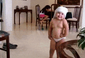 Baby GIF. Dieren Baby Kat Gifs Likken Lachend Proeverij 