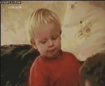 Baby Koffie Gifs mislukken grootmoeder morsen 