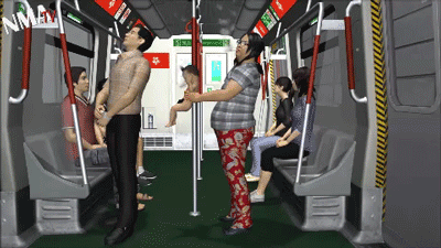 China Baby Gifs metro Taiwanese animatie nmatv openbaar vervoer vandalisme plassen toer 