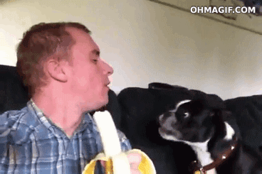 Eten en drinken Banaan Gifs 