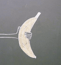 Banaan GIF. Eten en drinken Banaan Gifs Gevecht 