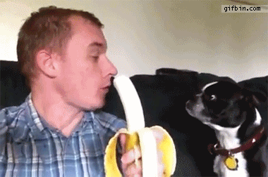 Eten en drinken Banaan Gifs het+delen+van 