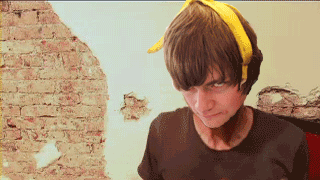 Eten en drinken Banaan Gifs man 
