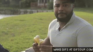 Eten en drinken Banaan Zak Gifs kleuter suprise 