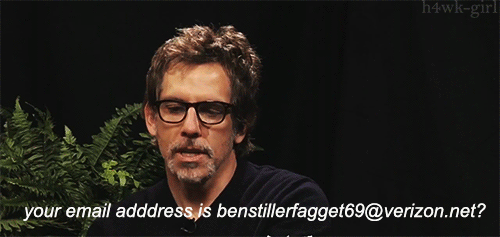 Gifs Filmsterren Ben stiller tussen twee varens 