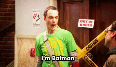 Films en series Tv Gifs Big bang theory sheldon cooper im batman 