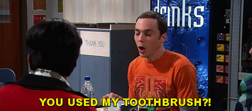 Films en series Gifs Big bang theory stortplaats spam opruimen 