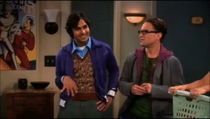 Big Bang Theory GIF. Films en series Gifs Big bang theory Reactie Raj 