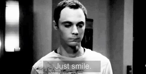 Films en series Gifs Big bang theory glimlach sheldon sheldon cooper enkel glimlach 