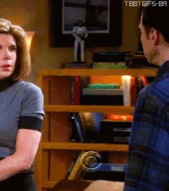Big Bang Theory GIF. Grappig Films en series Tv Gifs Big bang theory Acteurs Paniek Sheldon 